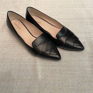 Cole Haan Black Leather Flats, 8